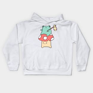 Pastel Frog and Mushroom friend Kids Hoodie